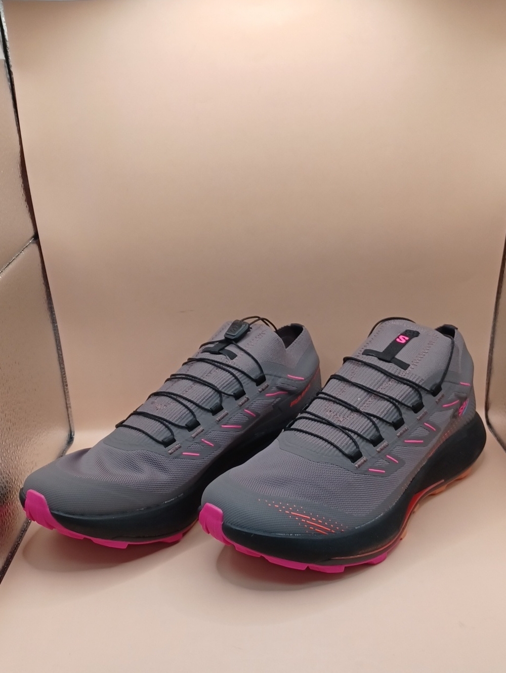 Salomon Pulsar Trail 2 Pro Mens Sneakers-Plum/Black/Pink Size 10 US